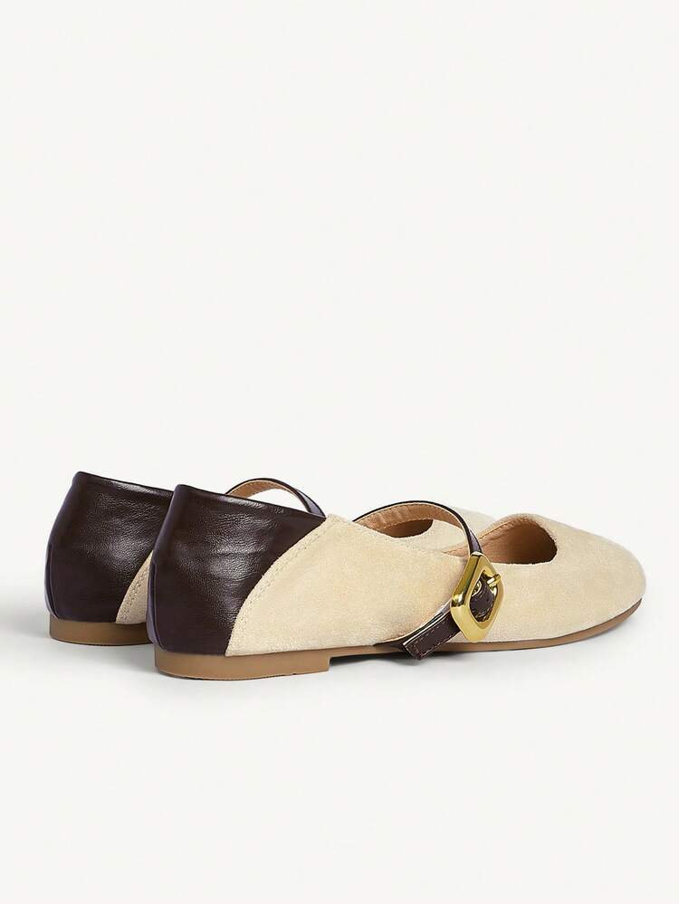 CUCCOO CHICEST Women's Spring New Colorblock Mary Jane Shoes, Elegant Commuter Style Valentine's Day