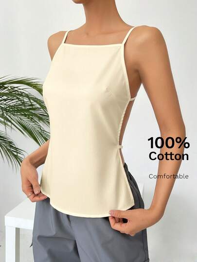 SHEIN EZwear Women's Solid Color Sexy Backless Fashion Camisole