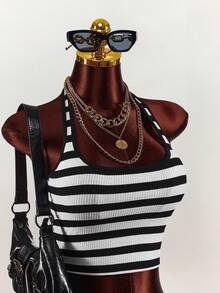 Amplova 2026 New Style Women's Halter Backless Criss-Cross Strap Tank Top & Bodycon Mini Skirt Set - Multicolor - View 5