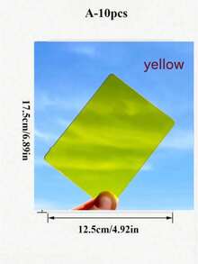 10片透明亚克力板，可用于替换相框玻璃、展示物品、绘画、DIY工艺品、婚礼和生日派对座位卡装饰、情人节、情人节婚礼、生日 - 黃色 - 查看 4