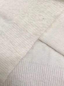 SHEIN Clasi 女士优雅串珠圆领毛衣，秋冬新年服装 - 白色 - 查看 6