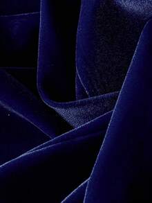 SHEIN PETITE Women's Elegant All-Match Versatile Party Velvet Blazer And Pants 2 Pieces Set, Autumn/Winter