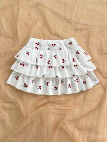 Soleia Women's Vacation White Woven Jacquard Textured Low Waist Multilayer Ruffle Hem A-Line Mini Skirt, Suitable For Party, Date, Valentine's Day, Holiday, Easter, Carnival, Chinese New Year, Beach Cruise, City Vacation, Wedding Season, Afternoon Tea, Back To School/Graduation