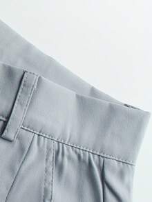 Manfinity Hypemode Men's Fashionable Versatile Solid Color Pants, Suitable For Commuting - Light Grey - View 5
