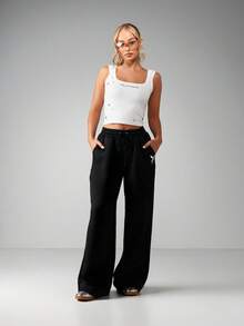 Missguided x Playboy 做旧复古背心，饰有品牌标志和零星金属孔眼，打造休闲街头风 - 白色 - 查看 4