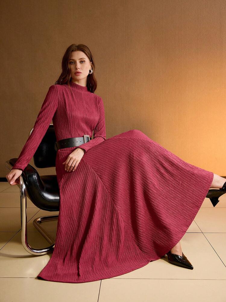 TEXTURED KNIT DRESS