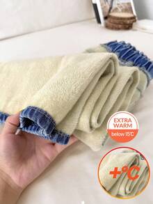 SHEIN 少女蓝色保暖宽松牛仔裤 - 中等水洗藍 - 查看 7