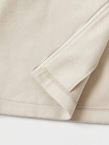EASEVO Plus Size Men's Fashionable Fleece Overcoat, Autumn/Winter Crop Overcoat For Men Beige - Apricot - View 7