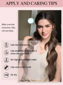 2Pcs Clip In Hair Extensions Real Human Hair 18inch Straight Colorful Hair Extension Clip In Party Highlights Hairpiece Real Hair Pieces For Women Hair Extensions - SPink - View 9