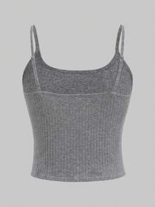 SHEIN 4pcs/Set Teen Girls' Cropped Ribbed Casual Tank Tops, Suitable For Spring, Summer, Autumn And Winter - Multicolor - View 5