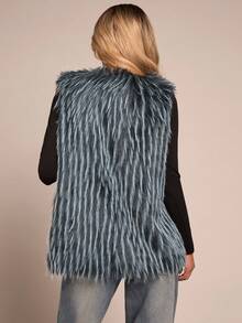 Glamine Fashionable Lady's Winter: Multi-Color Faux Fur Pullover Faux Fur Coat - Multicolor - View 3