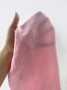 SHEIN Unity 女士休闲、度假、百搭、日常纯色、褶皱棉、门襟、无袖、迷你连衣裙、春夏 - 粉色 - 查看 8