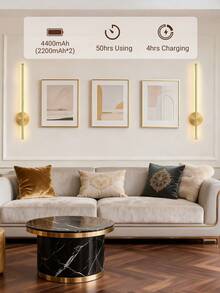 Teckwe Minimalist Wall Lamp With Remote Control, Magnetic Installation, Dimmable & 3 Color Temperature Adjustable, Perfect For Bedroom, Study, Living Room Decor, And Stairwell Light