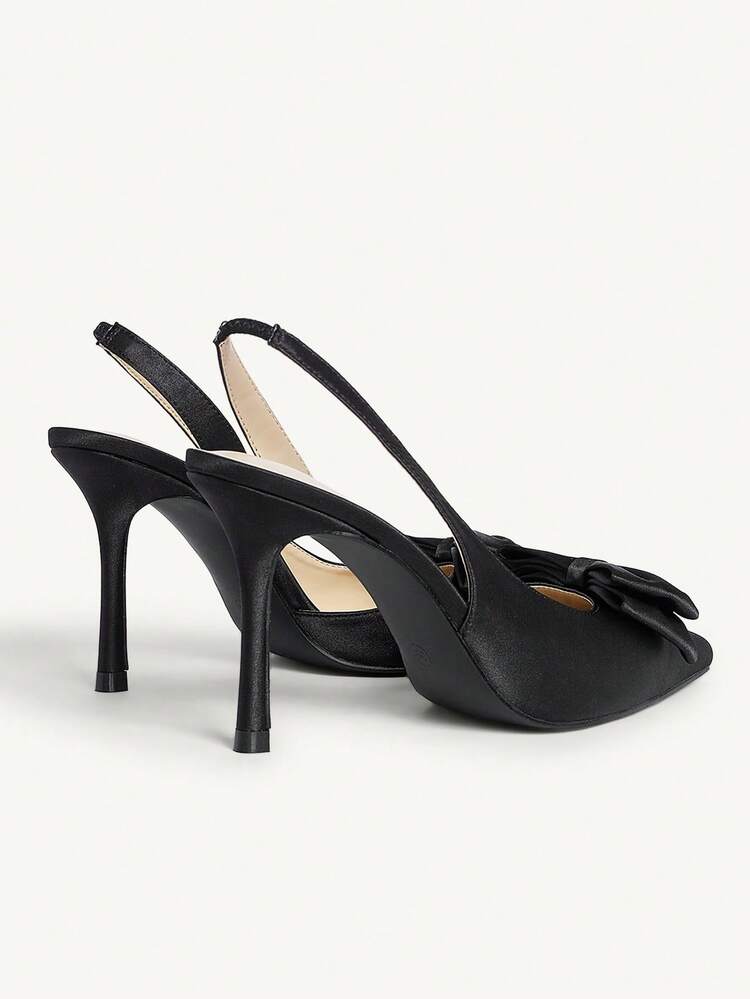 CUCCOO CHICEST Women's Pointed Toe Bow Decor Elegant High Heels