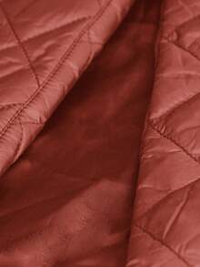 Revavyn 时尚设计 百搭修身领 高端优雅中长款系带修身绗缝外套 - 咖啡棕 - 查看 7