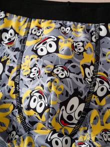 SHEIN Felix The Cat Tween Boy Cartoon Pattern Comfortable Trunks - Multicolor - View 4