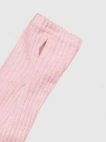 Tween Girls Solid Color Knit Turtleneck Casual Slim Fit Ribbed Pullover T-Shirt,Light Pink Winter School Versatile Layering Top Long Sleeve Ribbed Top - Pink - View 6