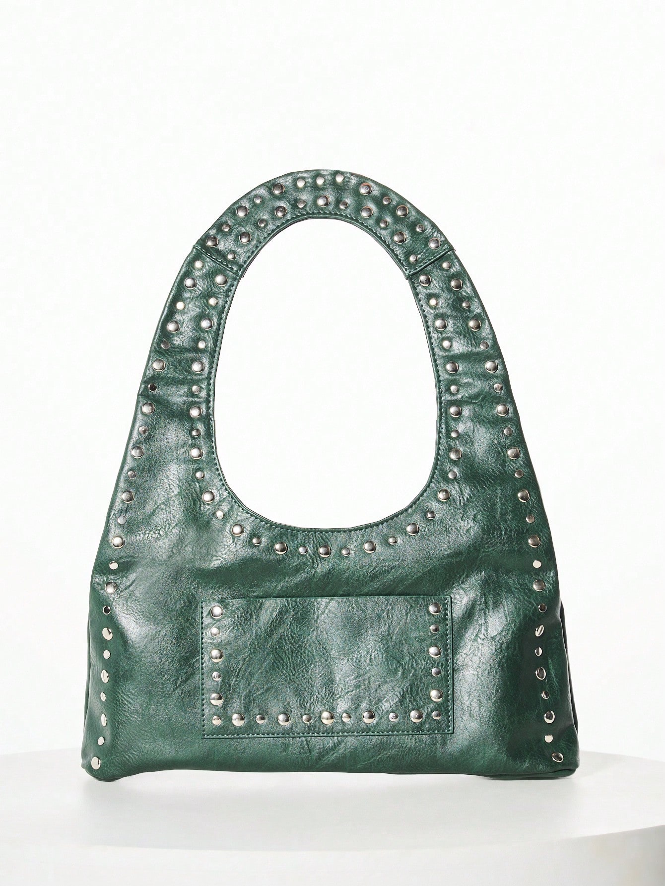 KIZN Hobo-Tasche mit Nieten und Metallakzenten