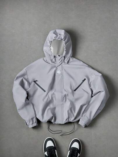 PAVTROS Men's Casual Black Jacket Men Techwear Rain Jacket Y2k Style Jacket Men Windbreaker Jacket Techwear Jacket,Windbreaker/Outdoor Windbreaker, Parka,Baggy,Winter Jacket,Streetwear