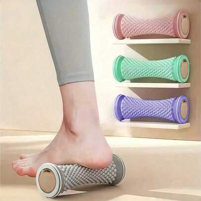 1 Masajeador, rodillo relajante de fascia plantar fácil de usar, utilizado para relajación muscular, yoga y soporte del arco, adecuado para ejercicio familiar, bola de fascia, bola de masaje de pies, entrenador, relajación muscular profesional mediante rodamiento de la planta, bola de fascia de drenaje de meridianos de yoga