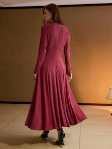 MOTF PREMIUM TEXTURED KNIT DRESS - Rose Red - View 3