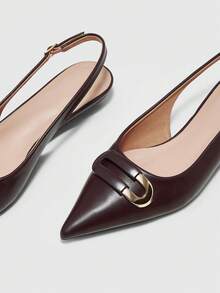 CUCCOO BIZCHIC Women's Versatile Pointed Toe Flats For Christmas Valentine's Day - Brown - View 4