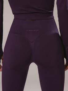 Musera Sport 运动提臀紧身裤套装（仅下装）冬季运动健身房锻炼休闲板式网球健身 - 紫色 - 查看 5
