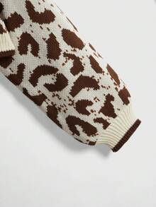 ROMWE Kawaii Set de 2 suéteres de mujer con estampado de leopardo y decoración de moño - Multicolor - Ver 6
