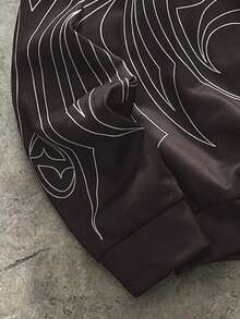 Sudadera holgada de corte casual de estilo hip hop AXEPEAK para hombres - Multicolor - Ver 4