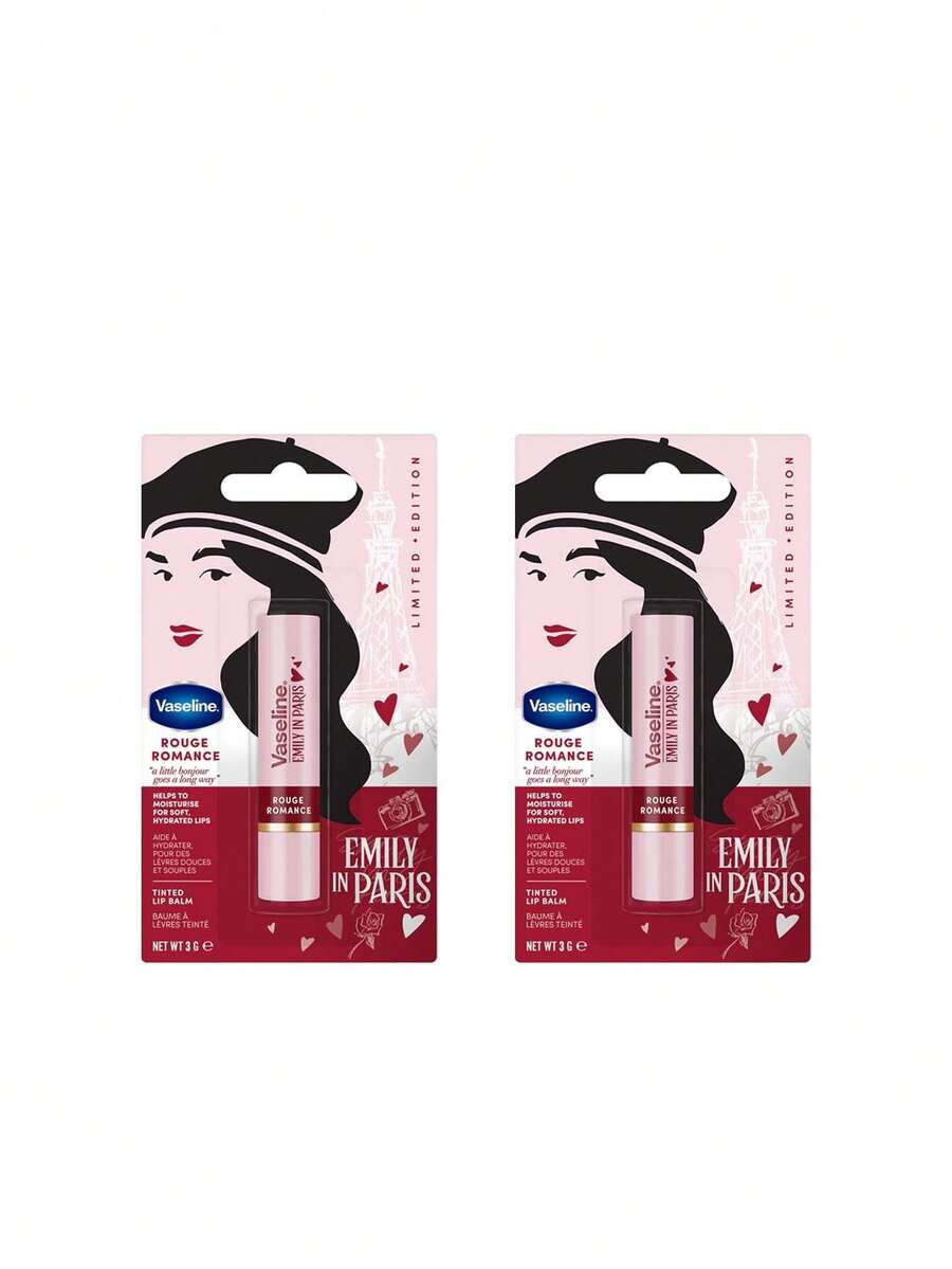 Vaseline Emily In Paris Limited Edition Lip Balm Rouge Romance Duo Set - Clear - View 1