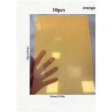 10片透明亚克力板，可用于替换相框玻璃、展示物品、绘画、DIY工艺品、婚礼和生日派对座位卡装饰、情人节、情人节婚礼、生日 - 橘色 - 查看 3