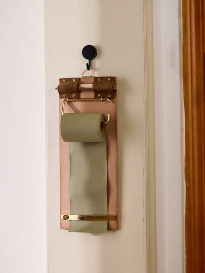 Cirelle 1pc Retro Memo Clipboard: Hanging Roll Paper Memo, Adhesive-Free Wooden Memo Pad & Blank Reminder Notebook Ramadan