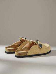 Solecia Giày lười đế bệt nữ, thích hợp để đi làm và mặc hàng ngày - Màu Khaki - Xem 4