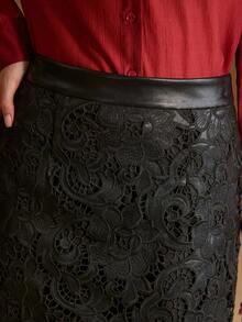 MOTF PREMIUM EMBROIDERED SKIRT, AUTUMN/WINTER - Black - View 2