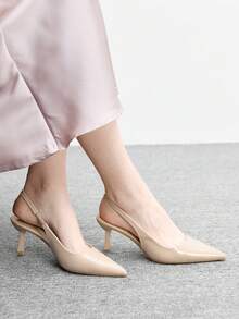 CUCCOO BIZCHIC Bombas de punta fina minimalistas y casuales para el trabajo de las mujeres - Albaricoque - Ver 5