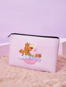 SCOOBY-DOO X SHEIN 1 pieza Bolsa con cremallera para almacenamiento con diseño de cachorro de dibujos animados y letras - Multicolor - Ver 3