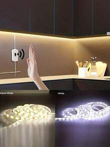 USB Powered Motion Sensor Light Strip With Auto On/Off Function - Multicolor Lighting For Halloween, Stairs, Bedroom And Hallway, No Wiring Required, Easy Stick-On Motion Sensor Built-In Lamp - Multicolor - View 8