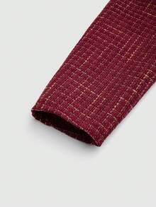 Sweetra Plus Size Retro Fitted High-End Blazer & Strapless Dress 2 Pieces Set