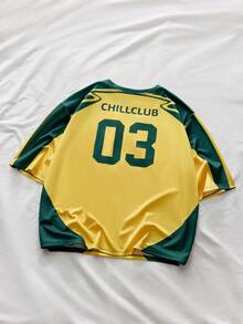 AXEPEAK 男士休闲撞色短袖T恤，夏季 - 彩色 - 查看 3