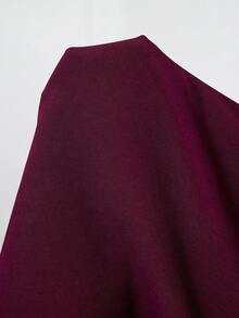 Modelyn Calça Pantalona Plissada de Cor Sólida Elegante Plus Size, Adequada para Uso Diário - Vinho - Visão 10