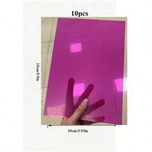 10片透明亚克力板，可用于替换相框玻璃、展示物品、绘画、DIY工艺品、婚礼和生日派对座位卡装饰、情人节、情人节婚礼、生日 - 粉色 - 查看 3