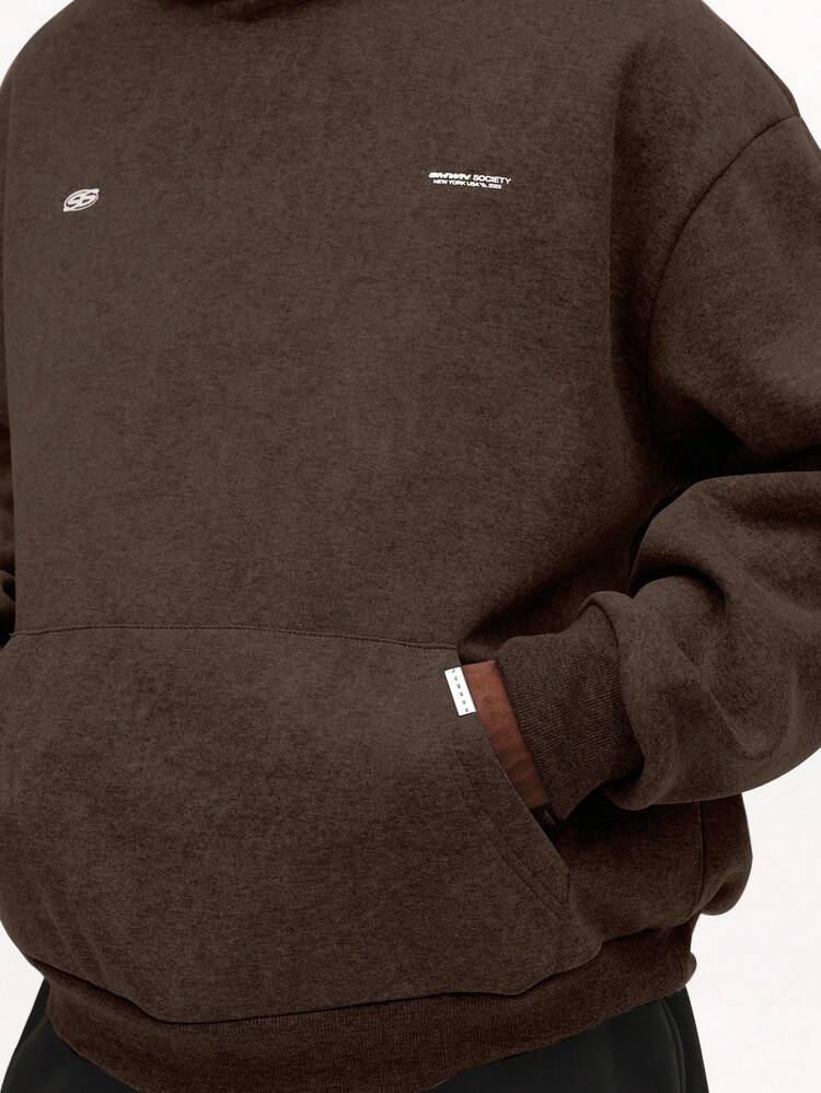 Washed Effect Overhead Hoodie With Pocket