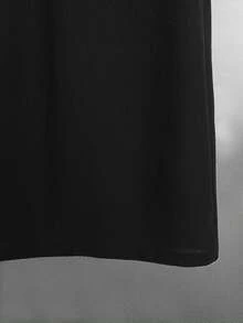 Manfinity Homme Manfinity Men's Basic Solid Color Short Sleeve Polo Shirt,Black Summer Casual Commute Golf Polo For Men,Business Performance Sportswear Clothes - Black - View 5