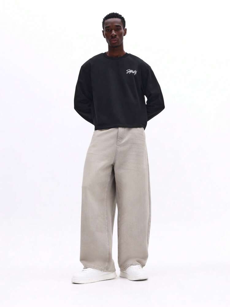 Long Sleeve Sweatshirt With Logo Print