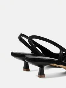 CUCCOO HITCHD 女士水钻3D花卉装饰优雅高跟鞋 - 黑色 - 查看 11