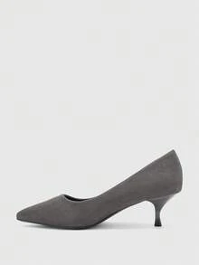 CUCCOO BIZCHIC Zapatos de tacón de punta elegantes para mujeres para ir al trabajo - Gris - Ver 10