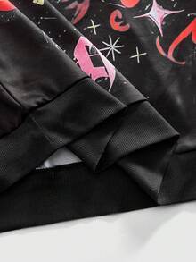 Street Life Áo hoodie thời trang đường phố cá tính phong cách Retro - màu đen - Xem 5