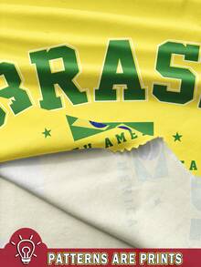 3pcs/Set Retro Street Style Graphic Tees For Teen Girls, Dopamine Blue, Vintage Red, Bright Yellow, Digit & Letter Patterns, Casual Slim Fit Crew Neck Short Sleeve High Waist Cropped Regular T-Shirts, Suitable For Summer - Multicolor - View 3