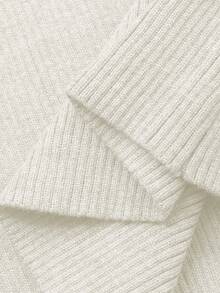 DAZY 优雅修身女士毛衣，秋冬款 - 白色 - 查看 7