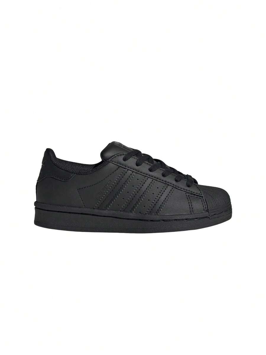 Adidas Superstar Kids' Sneakers Classic Retro Comfortable Walking Outing Commuting Black FU7715 - Hitam - View 1